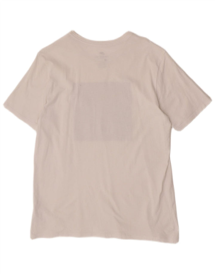 Nike Camiseta gráfica de corte atlético para hombre Top grande de algodón blanco