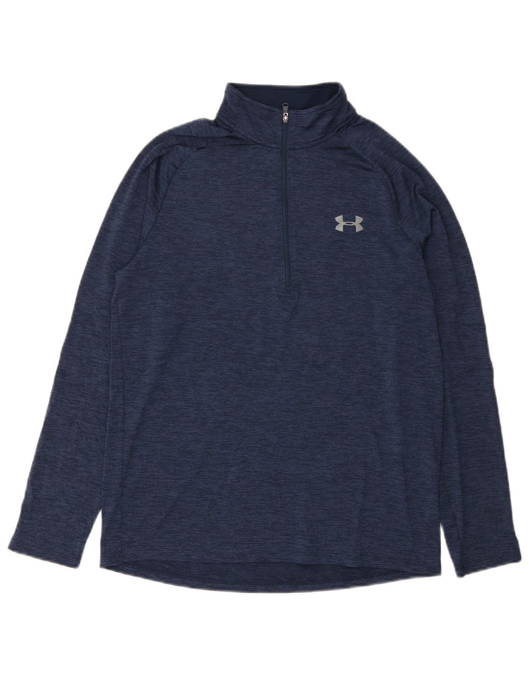 Under Armour Hombre Heat Gear Jersey Chándal Top Mediano Azul Marino Moteado