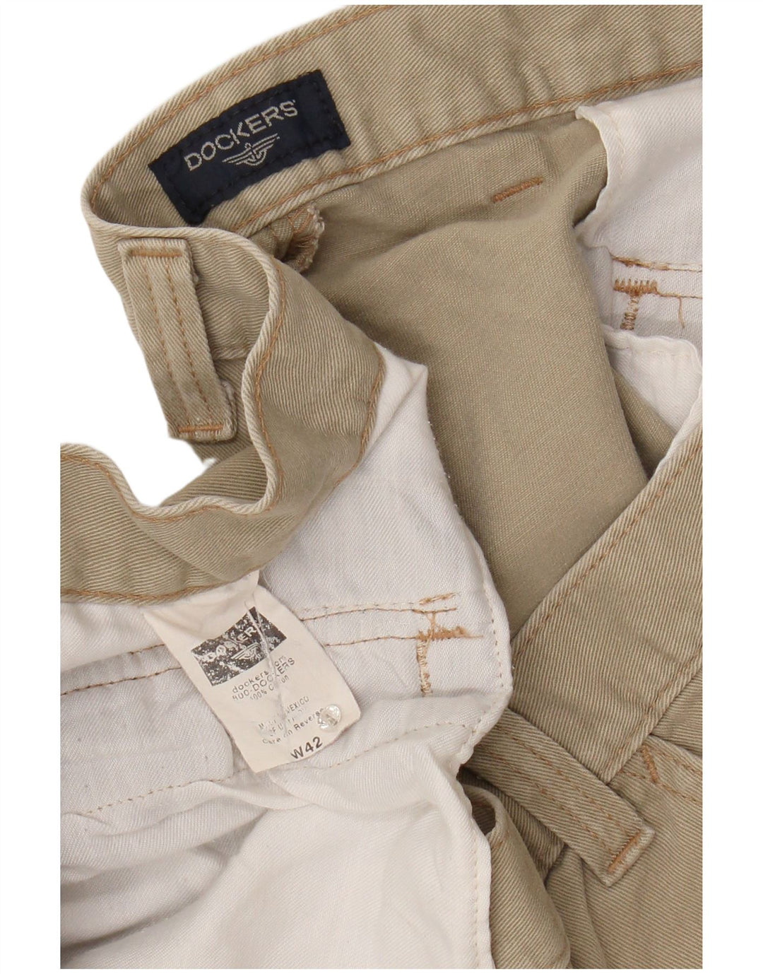 DOCKERS Pantalones cortos cargo para hombre W42 2XL Algodón beige