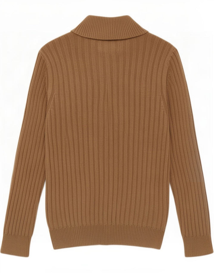 Jersey De Punto Con Cremallera En El Cuello Para Hombre Gap Algodón Beige Medio