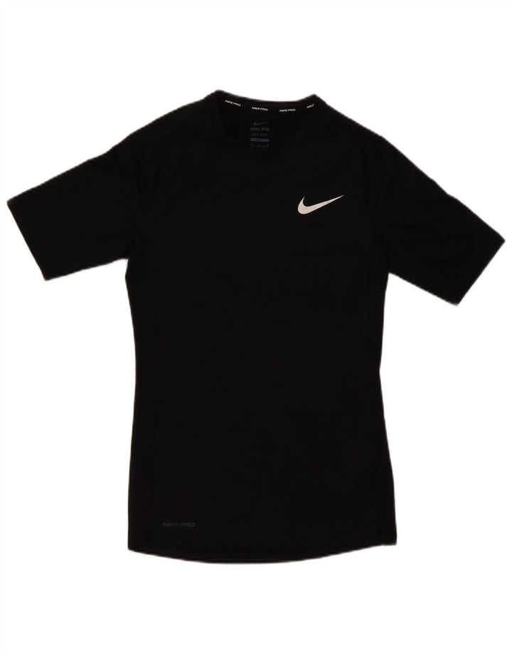 Camiseta Nike Dri Fit para hombre Top poliéster negro mediano