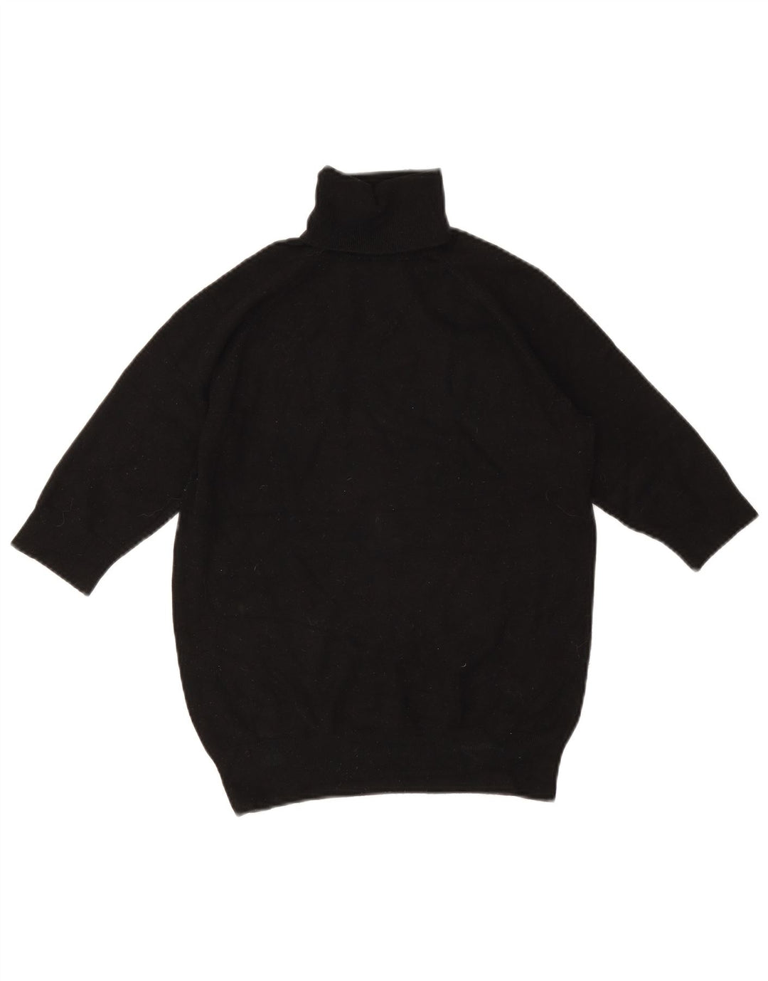 Zara - Jersey de manga 3/4 con cuello vuelto para mujer, talla M, color negro