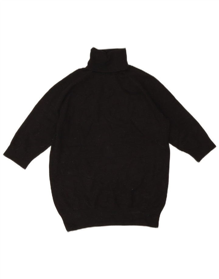Zara - Jersey de manga 3/4 con cuello vuelto para mujer, talla M, color negro