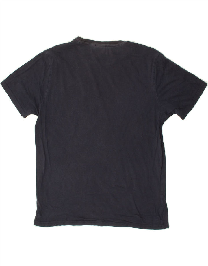 ELLESSE Mens Graphic T-Shirt Top Small Navy Blue Cotton Vintage Ellesse and Second-Hand Ellesse from Messina Hembry 