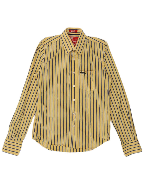 Camisa Superdry para hombre de algodón a rayas diplomáticas en color amarillo medio
