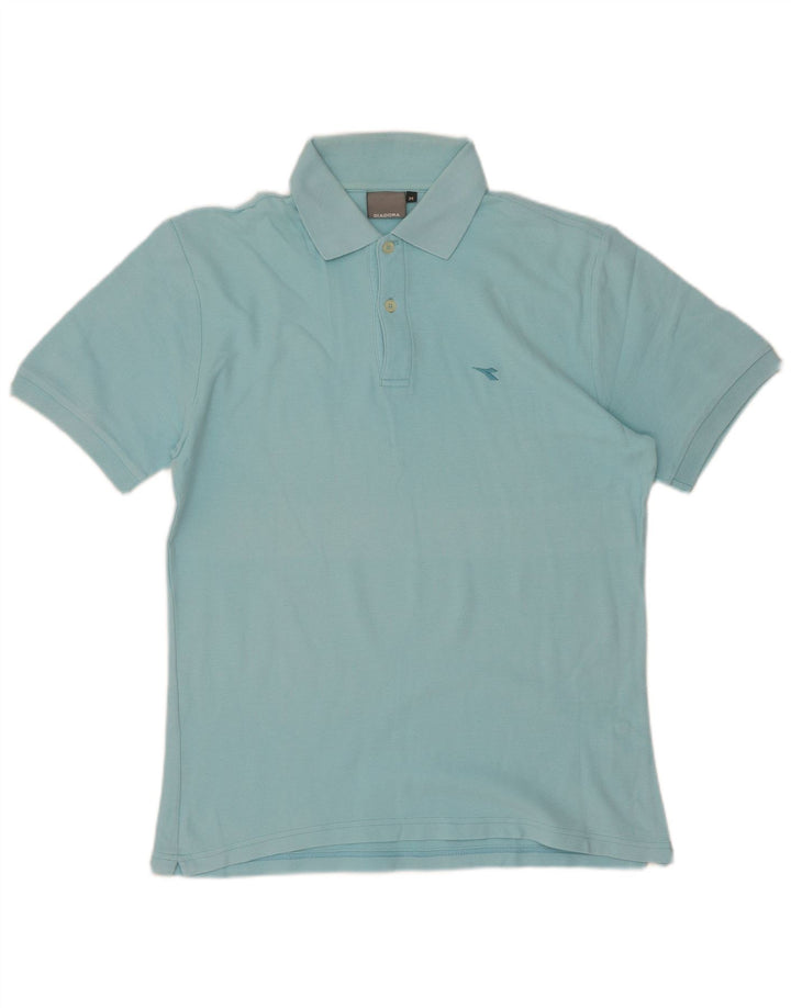 Polo Diadora Hombre Algodón Azul Medio