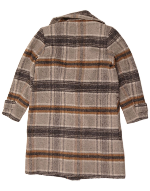 Marks & Spencer Abrigo cruzado para mujer UK 46 Large Grey Check