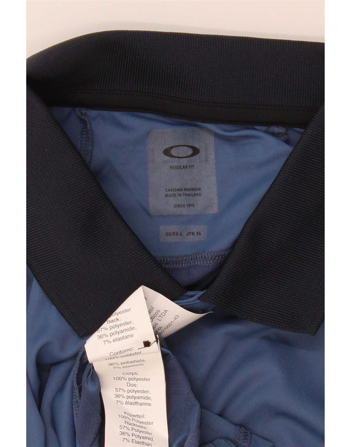 Oakley Polo De Corte Regular Para Hombre Poliéster A Rayas Azul Grande