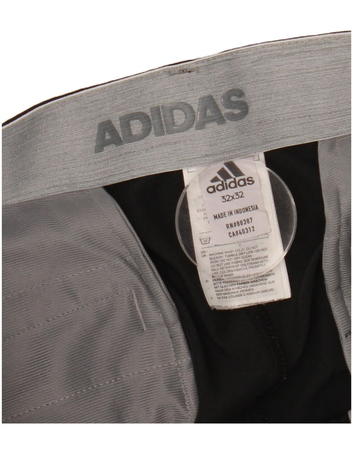 Pantalón chino recto Adidas para hombre W32 L32 Poliéster negro