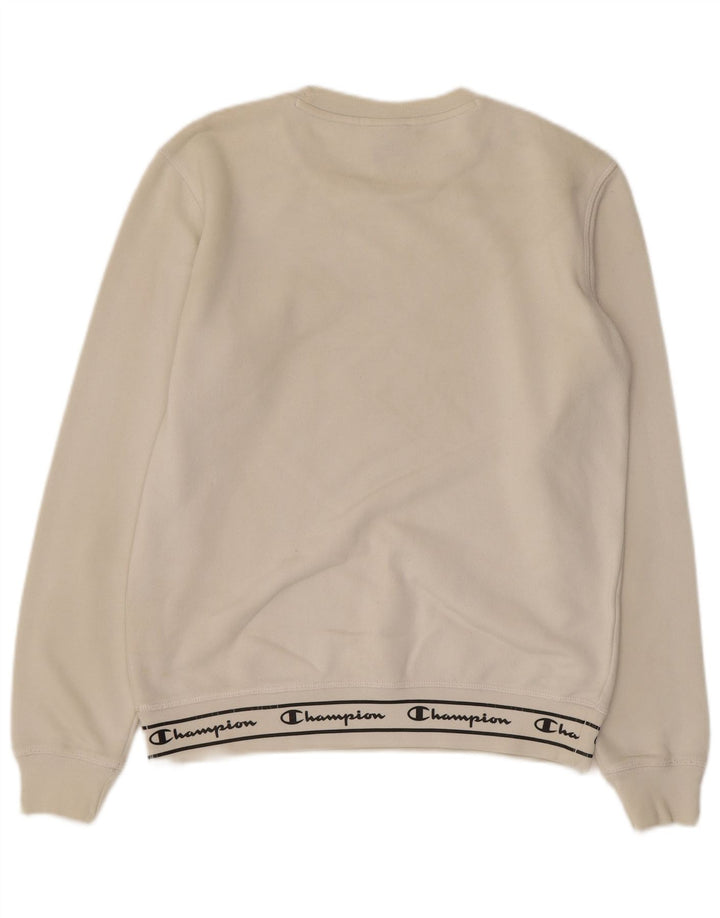 CHAMPION Sudadera gráfica para hombre Jumper Small White Cotton