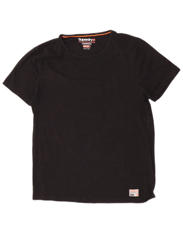 Superdry Camiseta Slim Fit para Hombre XL Algodón Negro