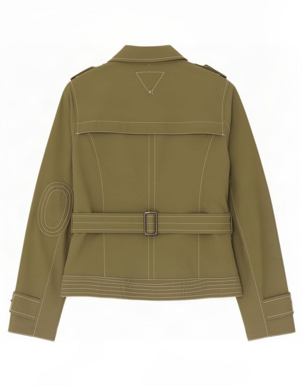 Nuna Lie Gabardina corta para mujer IT 46 Large Algodón caqui