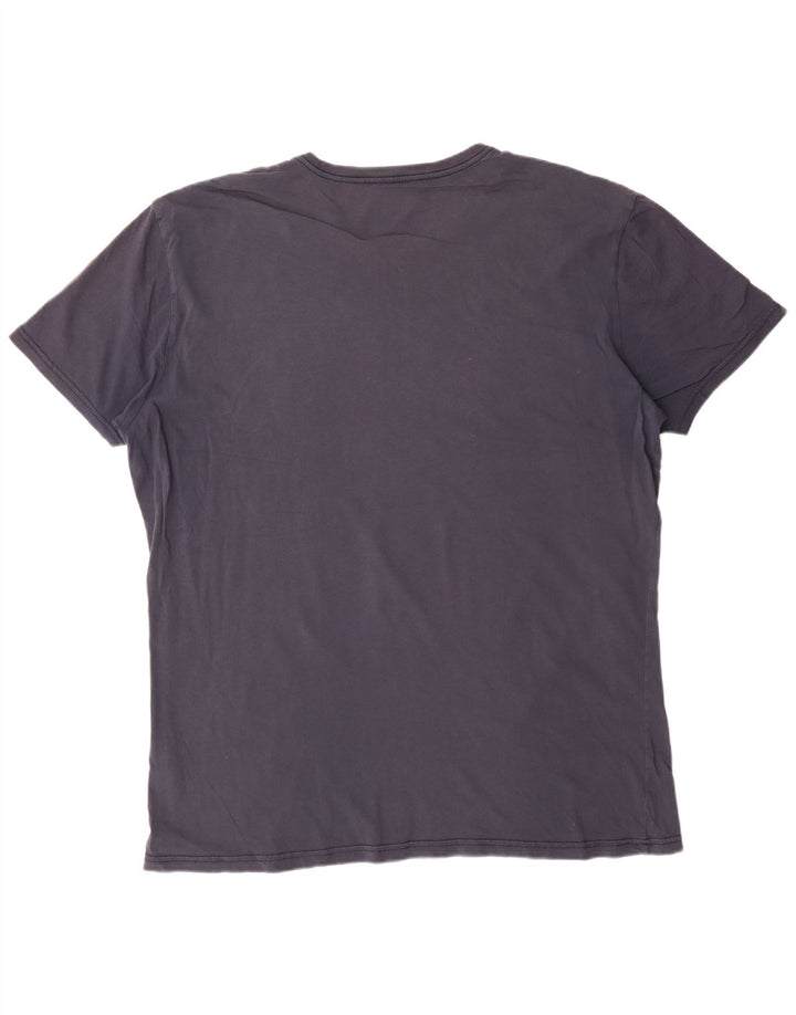 NAPAPIJRI Camiseta con gráfico geográfico para hombre Top 3XL Algodón azul marino