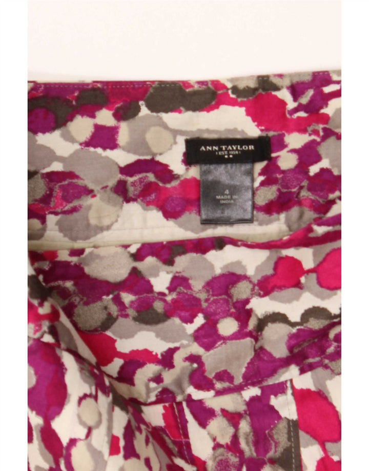 Ann Taylor Minifalda con estampado abstracto para mujer US 4 Small W30 Multicolor