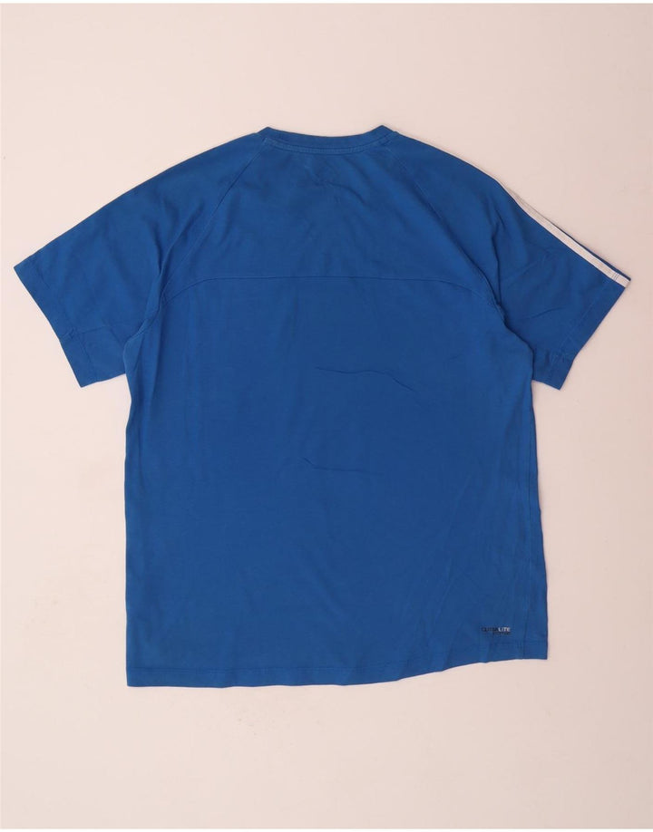 ADIDAS Camiseta Climalite para hombre Top grande de algodón azul