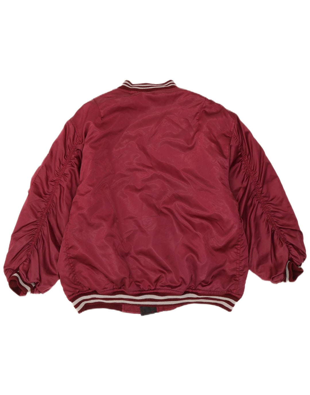 VINTAGE Chaqueta Bomber Niño 13-14 Años Nylon Burdeos