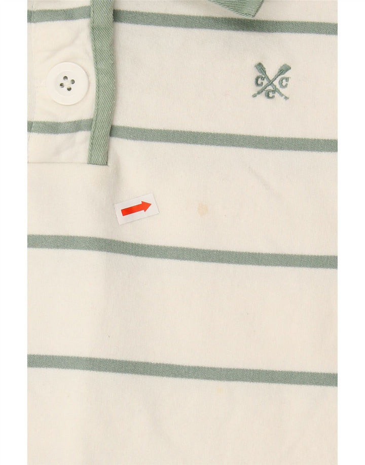 CREW CLOTHING Sudadera para mujer Jumper UK 46 Grande Blanco Rayas