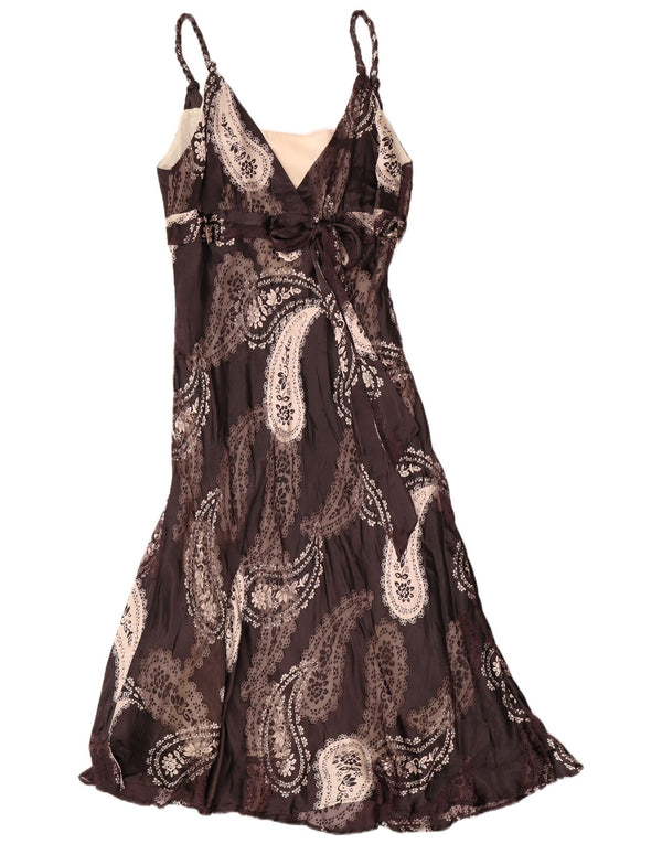 Vestido largo sin mangas para mujer Phase Eight UK 40 XL Gris Paisley Viscosa