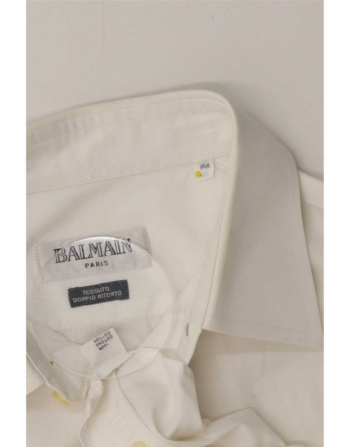 Balmain Camisa para hombre Talla 42 Grande Algodón blanco