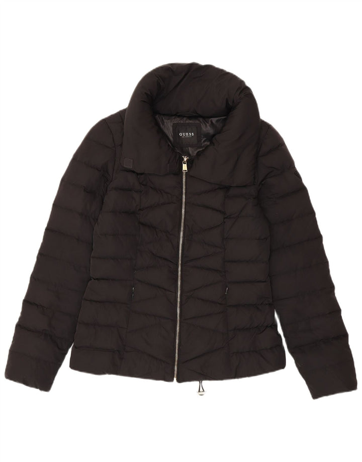 Guess Chaqueta acolchada para mujer UK 10 Small Poliéster negro