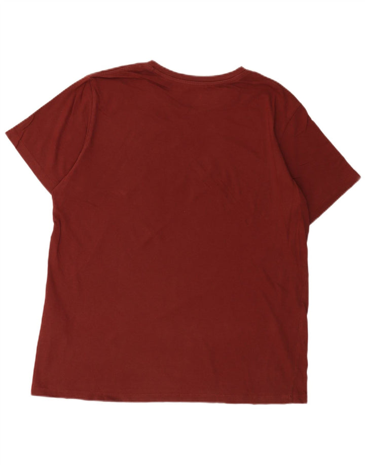 Levi's Camiseta gráfica para hombre Top grande de algodón burdeos