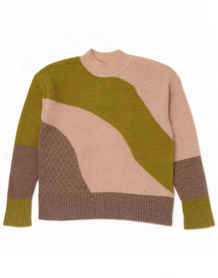 Suéter tipo jersey con cuello alto para mujer de White Stuff UK 40 Small Multicolor