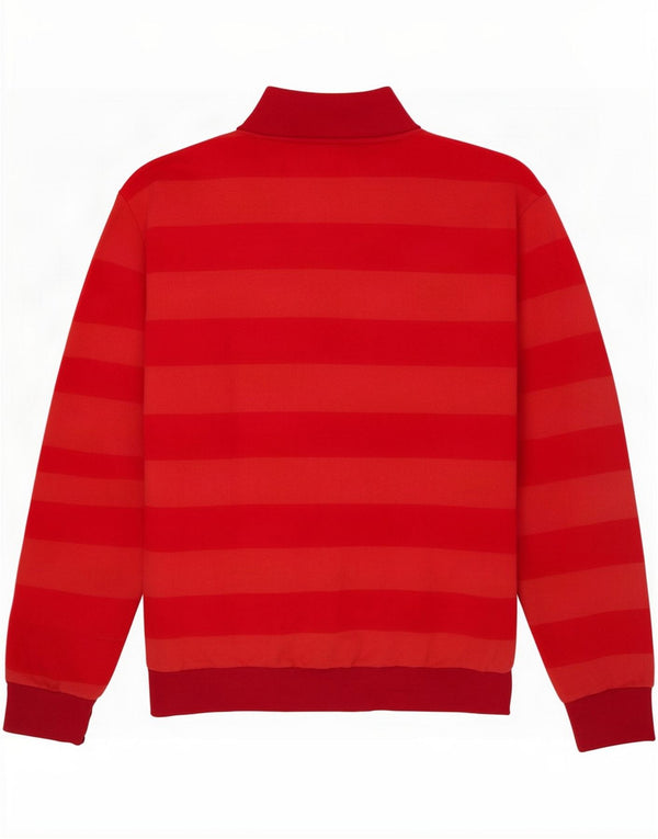 Levi's Womens Tracksuit Top Jacket UK 14 Medium Red Striped Cotton