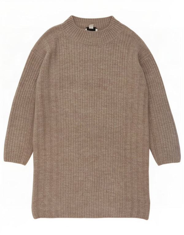Topshop Vestido tipo jersey holgado para mujer UK 6 XS Acrílico marrón