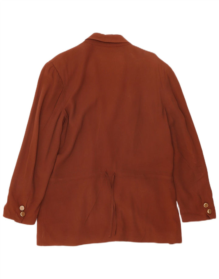 Edwige Fenech Chaqueta tipo blazer con doble botonadura para mujer IT 44 Marrón medio