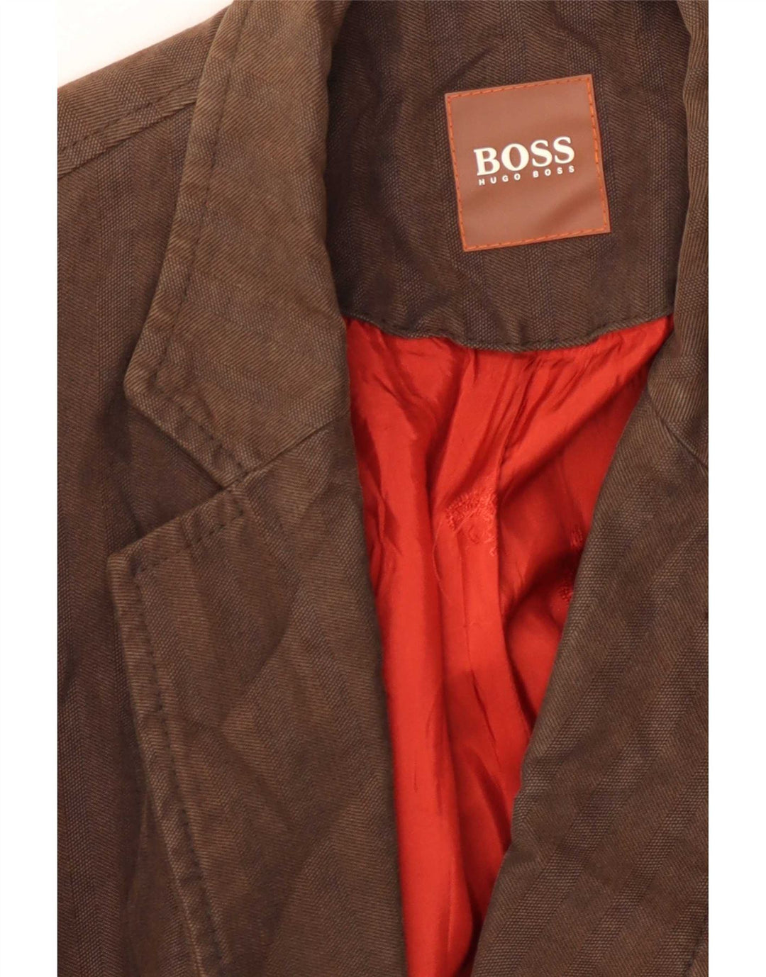 Hugo Boss Chaqueta tipo blazer de 2 botones para hombre EU 54 2XL Algodón marrón