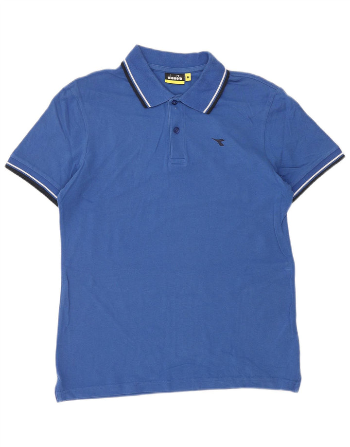 Polo Diadora Hombre Algodón Azul Medio