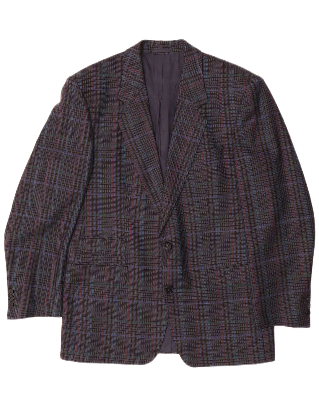 HUGO BOSS Chaqueta tipo blazer de 2 botones para hombre EU 50 Large Azul marino Pata de gallo