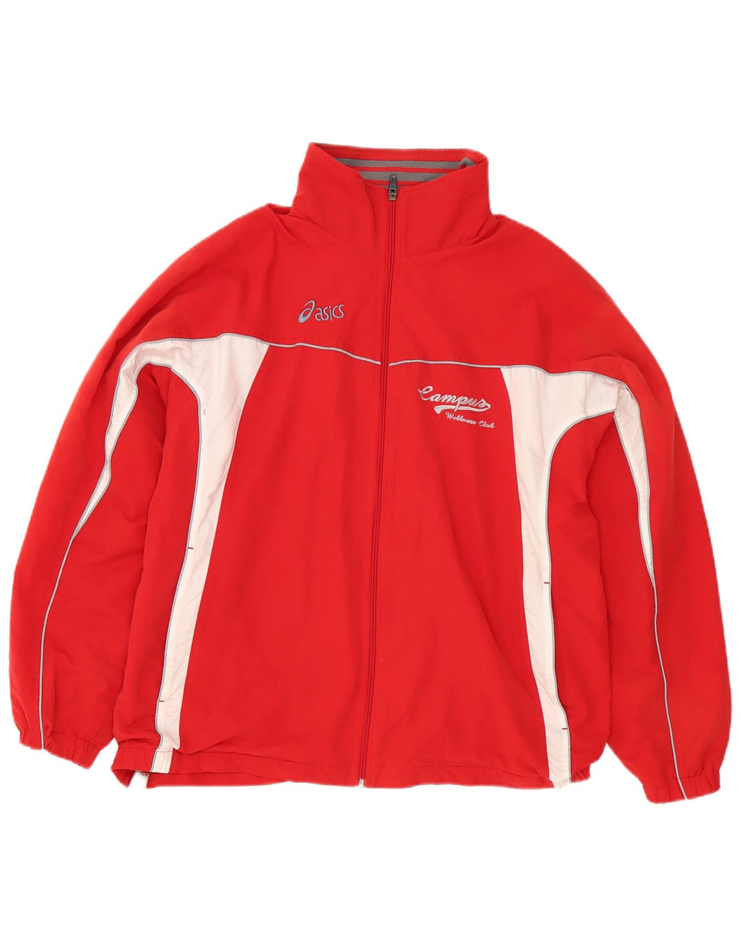 Asics Hombre Chándal Top Chaqueta Grande Rojo Colorblock Poliéster
