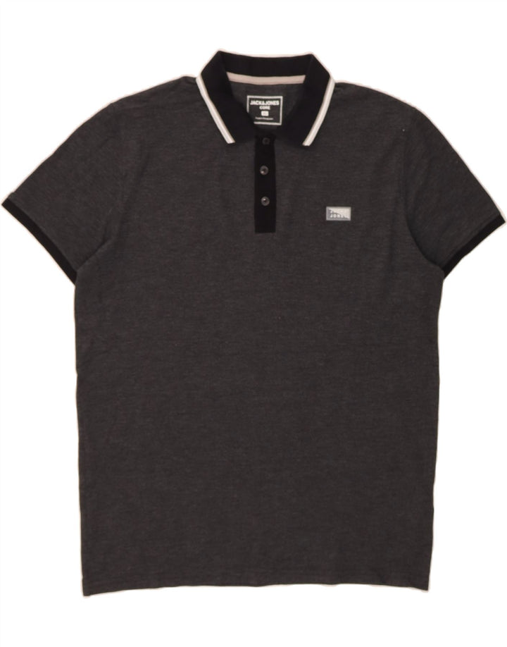 JACK & JONES Mens Polo Shirt XL Grey Cotton Vintage Jack & Jones and Second-Hand Jack & Jones from Messina Hembry 