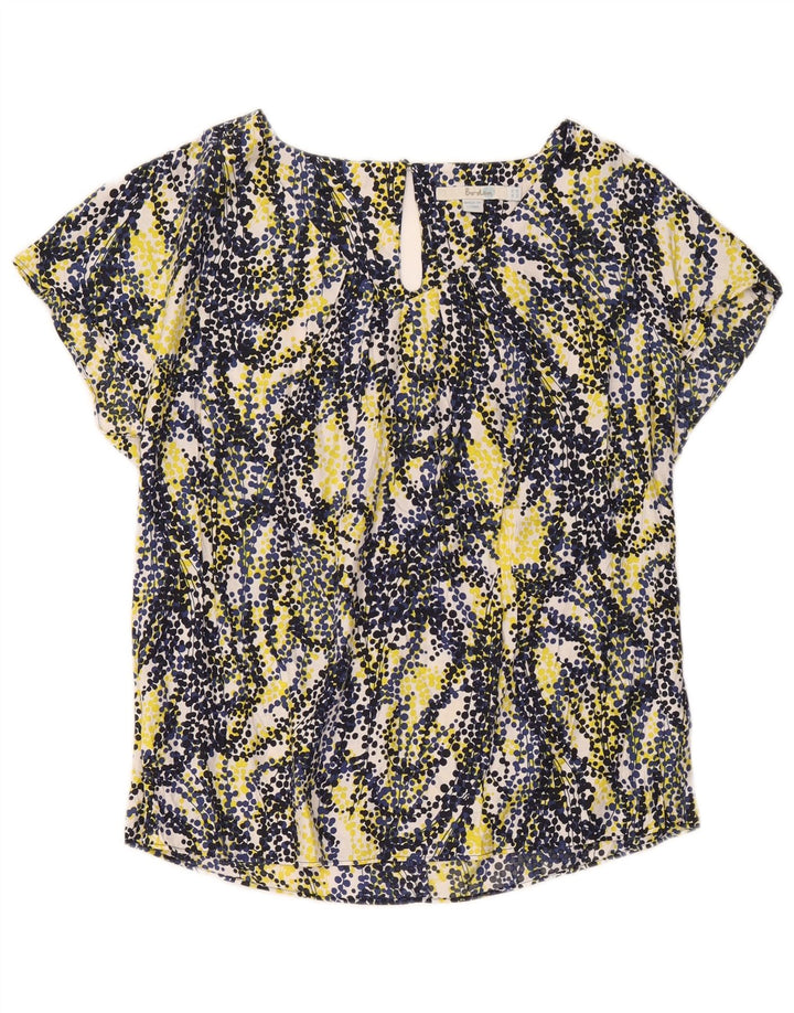 Boden Blusa para Mujer Top UK 44 Grande Viscosa con Manchas Multicolores