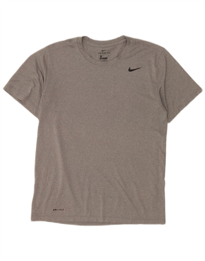 Camiseta Nike Dri Fit para hombre Top poliéster gris medio