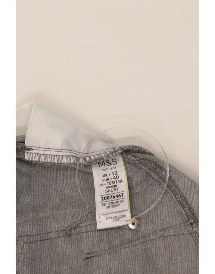 Marks & Spencer Jeans ajustados para mujer UK 12 Medium W30 L26 Algodón gris