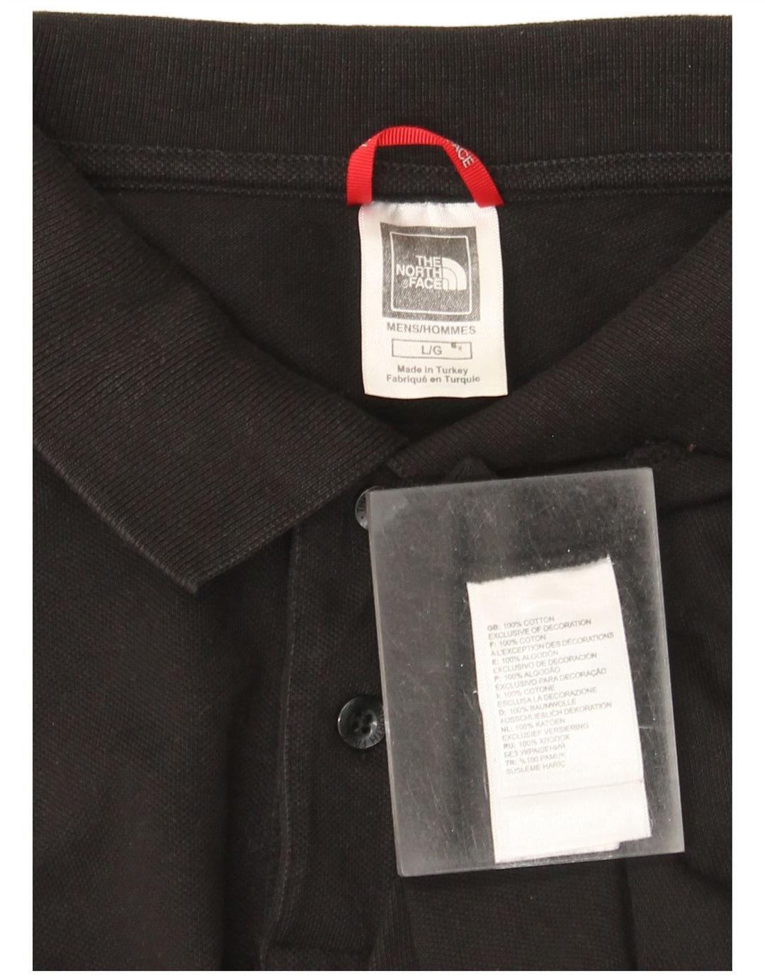 The North Face Polo Hombre Grande Algodón Negro