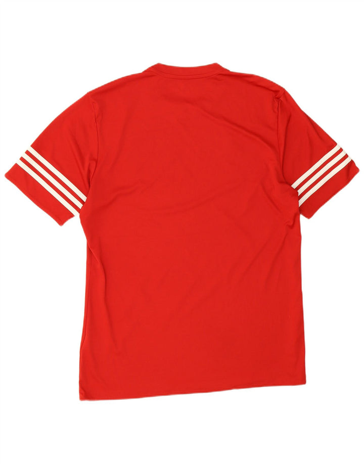 Adidas Mens Climalite Camiseta Top Grande Poliéster Rojo
