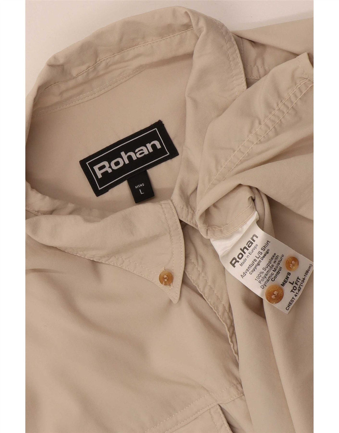 Camisa Rohan Hombre Large Poliamida Beige