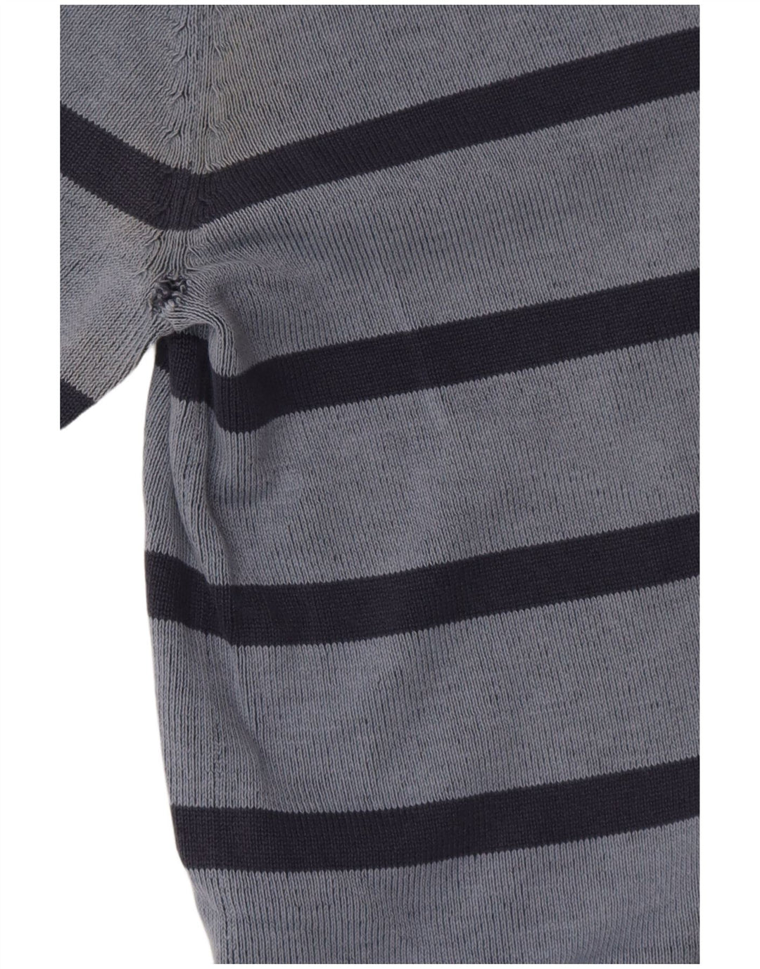 Canda - Jersey de cuello redondo para hombre, talla 2XL, color azul a rayas