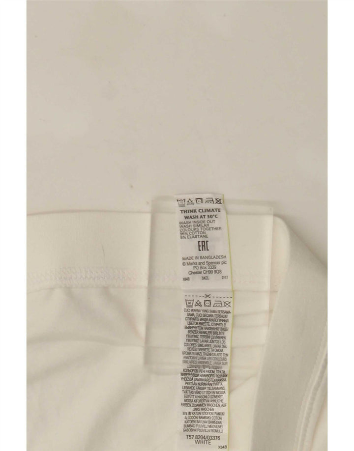 Marks & Spencer Leggings Capri para Mujer Reino Unido 46 Grande Algodón Blanco