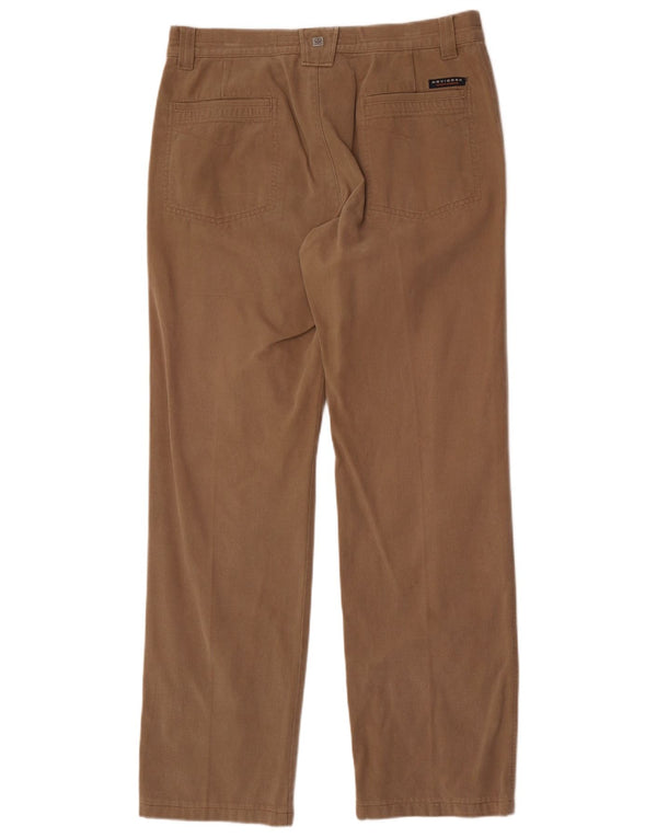 Navigare Pantalón Casual Recto para Hombre IT 50 Large W34 L32 Algodón Beige