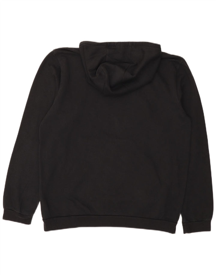 Adidas - Sudadera con capucha para hombre, talla grande, algodón negro