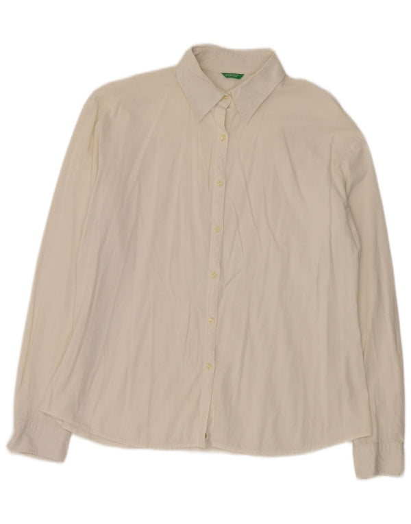 BENETTON Camisa Mujer ES 40 XL Blanco