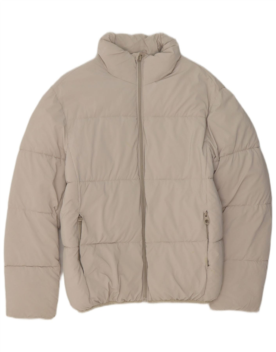 ZARA Chaqueta acolchada para hombre ES 36 Small Beige Poliéster