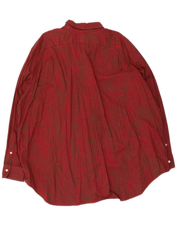 Polo Ralph Lauren Camisa para hombre 3XL Algodón a cuadros rojos