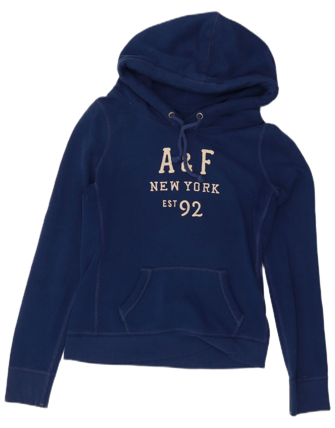 ABERCROMBIE & FITCH Jersey con capucha gráfico para mujer UK 44 Medio Azul marino