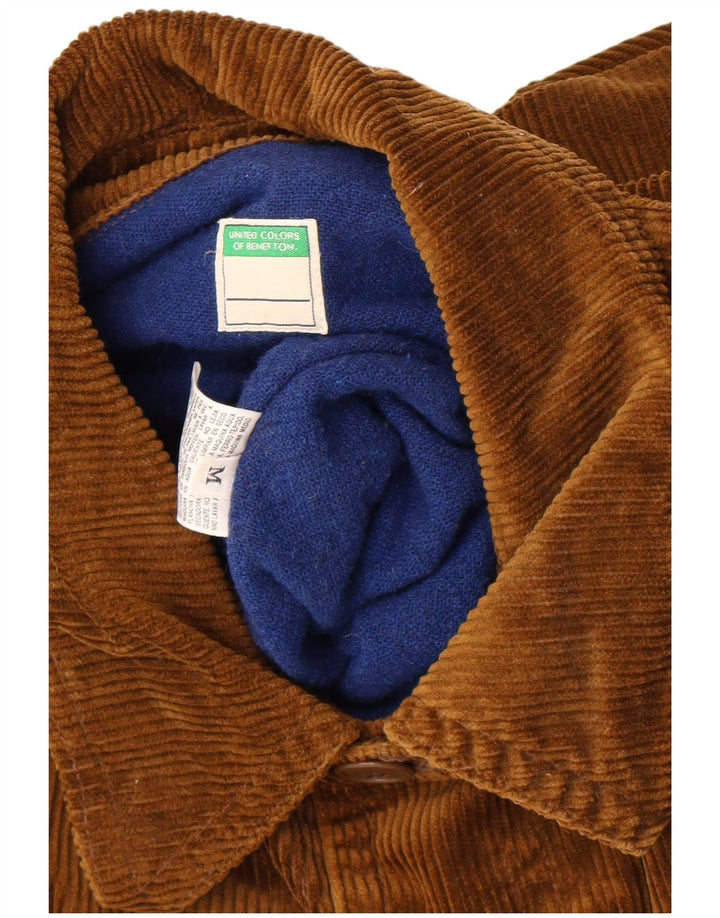 Benetton Chaqueta De Pana Hombre UK 38 Medium Caqui Algodón
