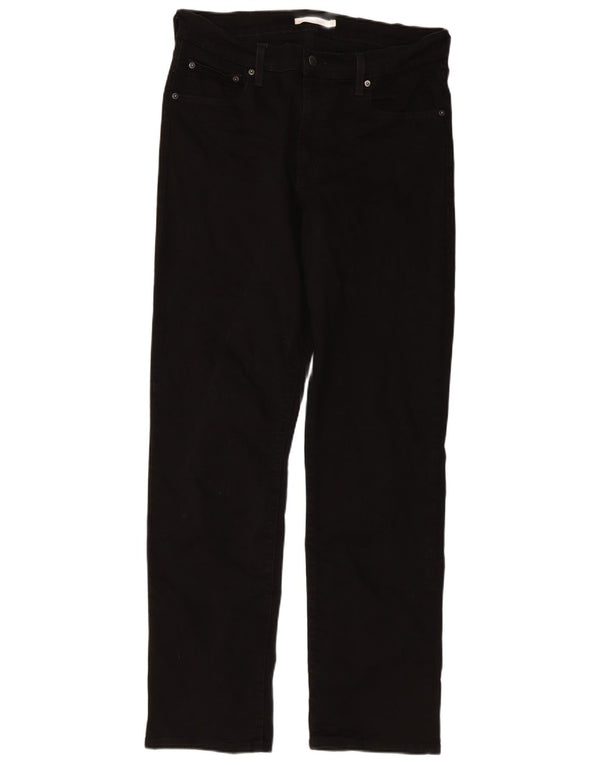 Levi's Jeans rectos de talle alto 724 para mujer W32 L32 Algodón negro